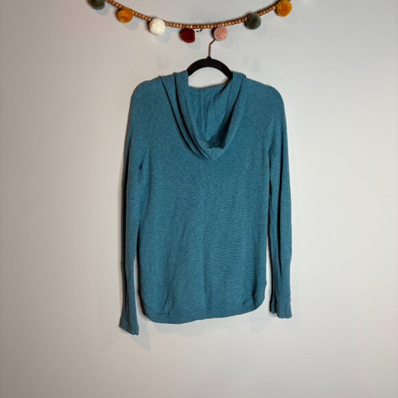 Max Studio blue teal cashmere zip up sweater - Picture 4 of 4